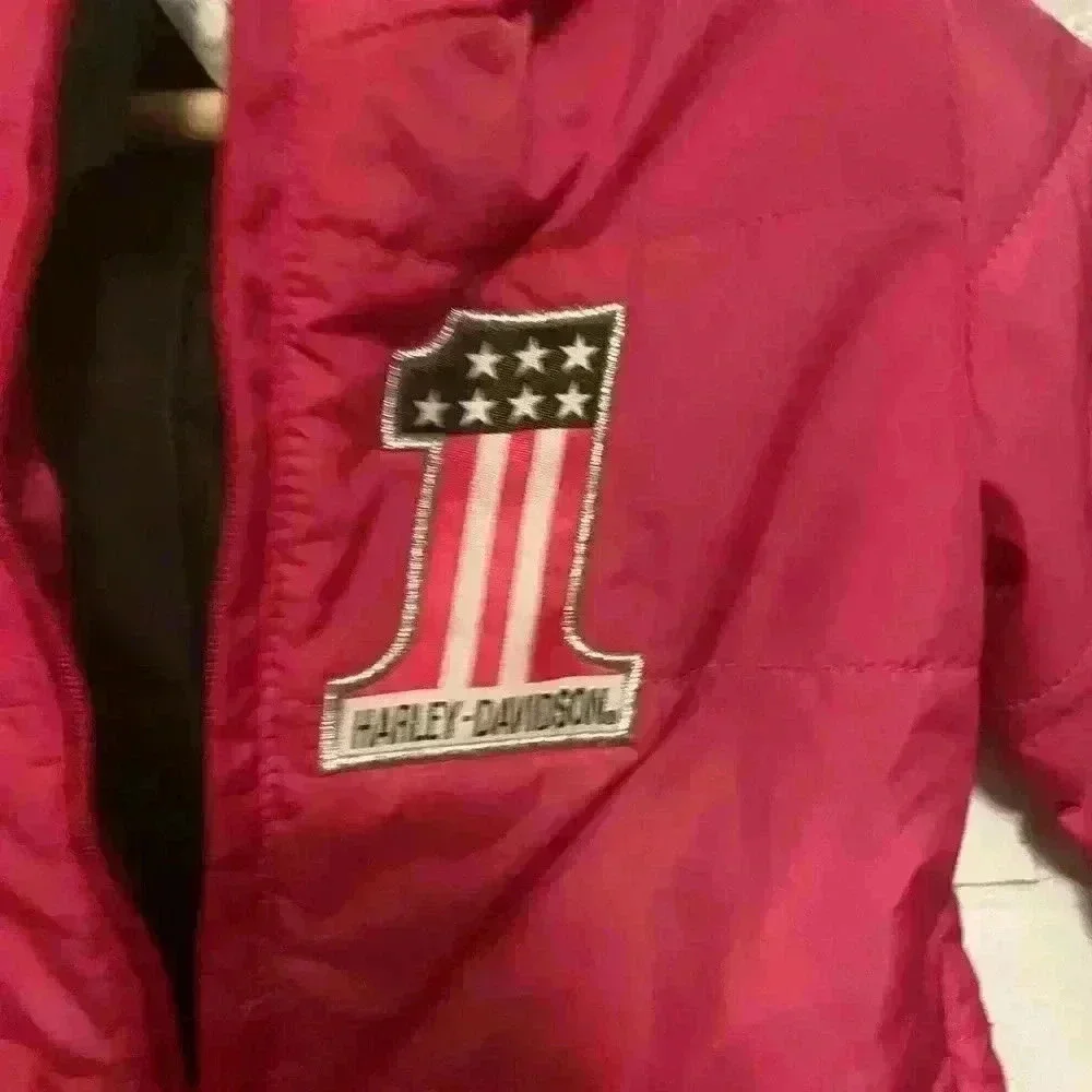 Harley Davidson pink toddler zip up jacket size 2T